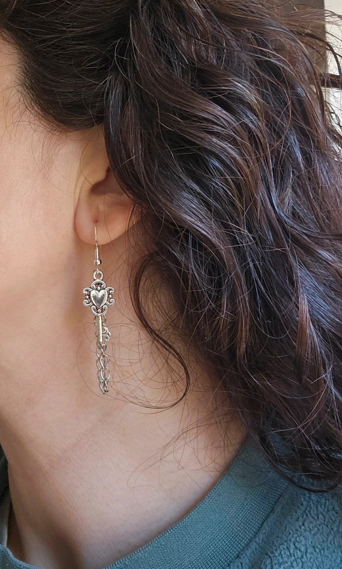 Cercei cu cheiță - bijuterii - cercei - cercei lungi - Artynos.ro