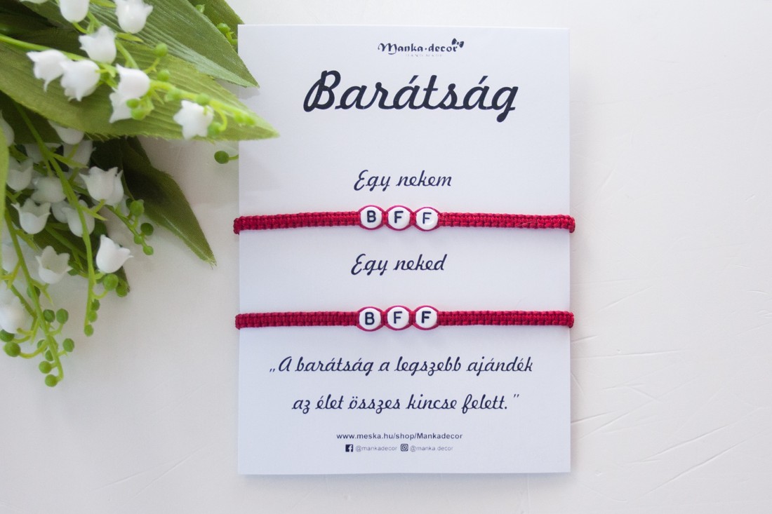 Brățară macramé împletită BFF Best Friend Forever Brățară de prietenie - 2 bucăți -  - Artynos.ro