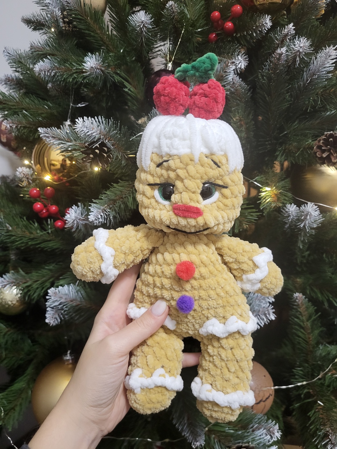 Turta dulce  - jucării și echipamente pentru copii - plușuri - păpușă croșetată, păpușă de pluș - Artynos.ro