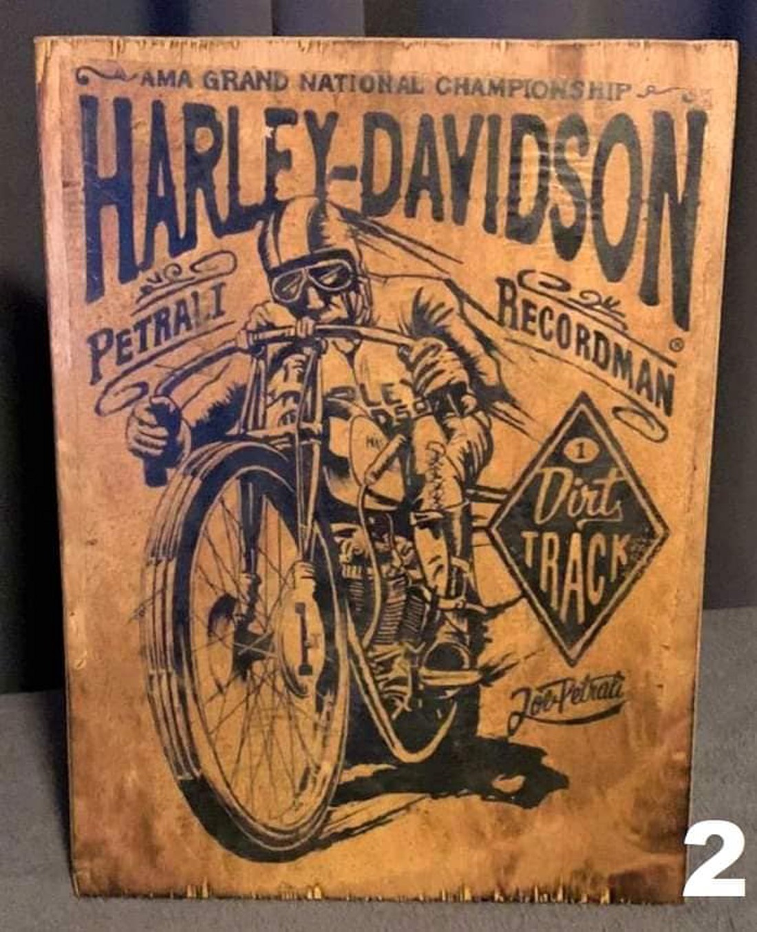 Harley Davidson imagine din lemn - casă & stil de viață - accesorii pentru decorat casa - picturi murale - artă de perete din lemn - Artynos.ro