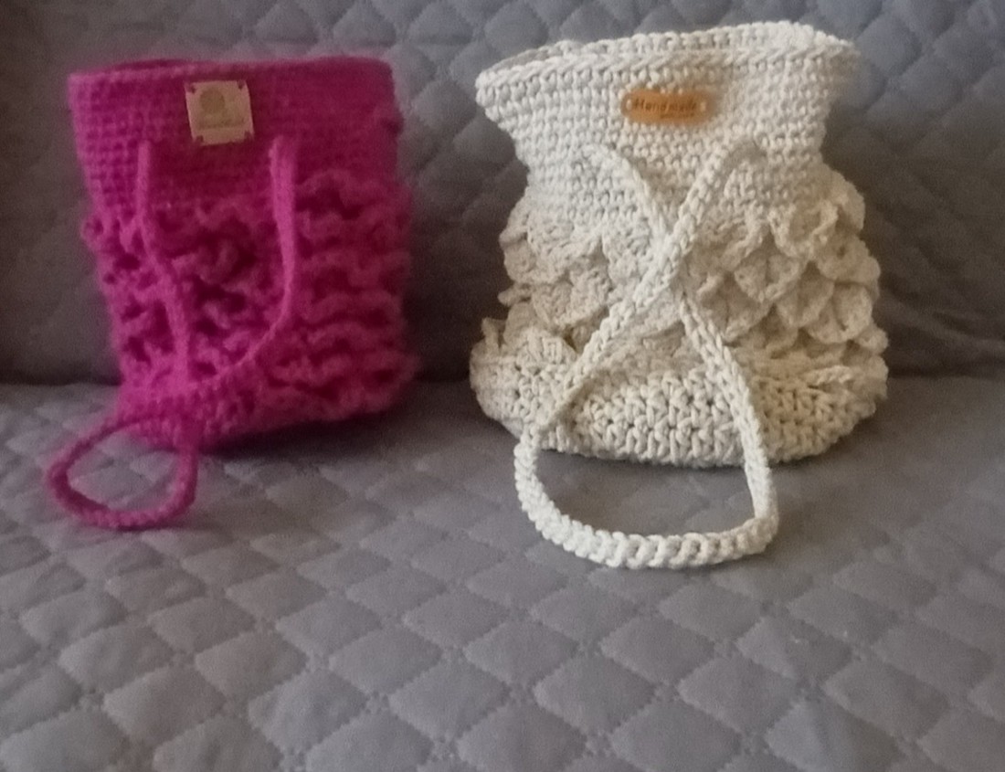 Set de genți croșetate pentru mamă și fiică - genți și portofele - genți de mână și umăr - genți de mână - Artynos.ro