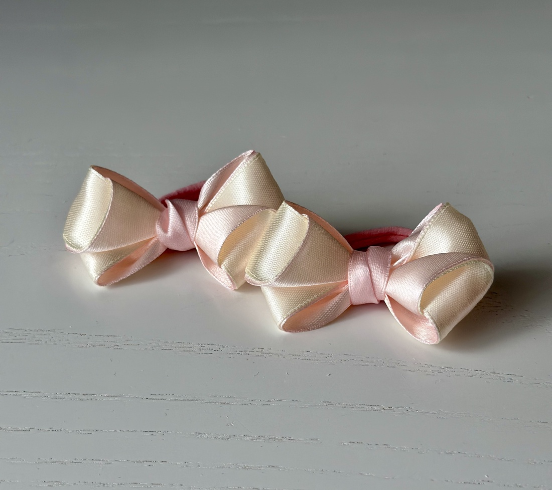 Elastice de par handmade cu funda din satin - îmbrăcăminte și modă - accesorii păr - accesorii de păr - Artynos.ro