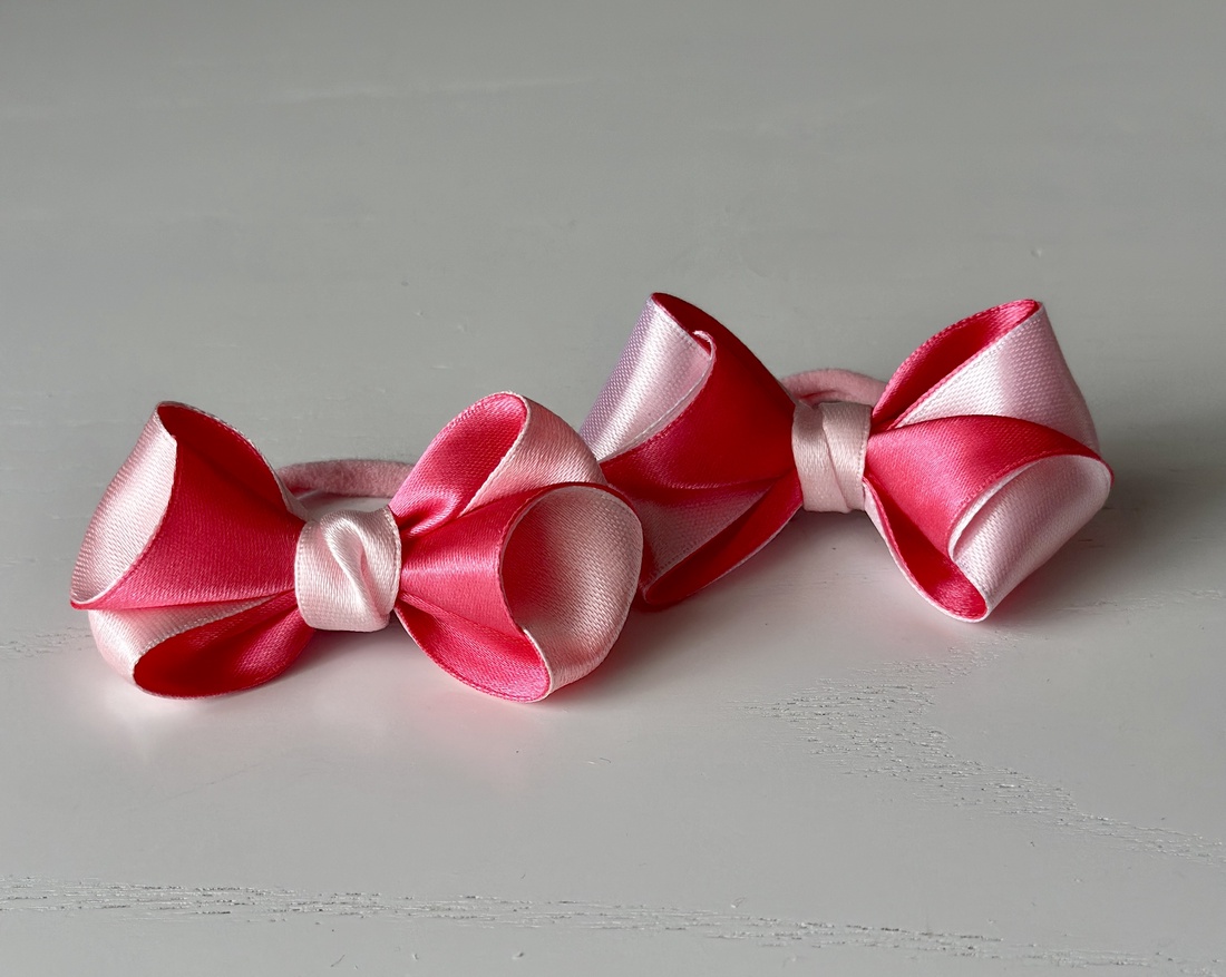 Elastice de par handmade cu funda din satin - îmbrăcăminte și modă - accesorii păr - accesorii de păr - Artynos.ro