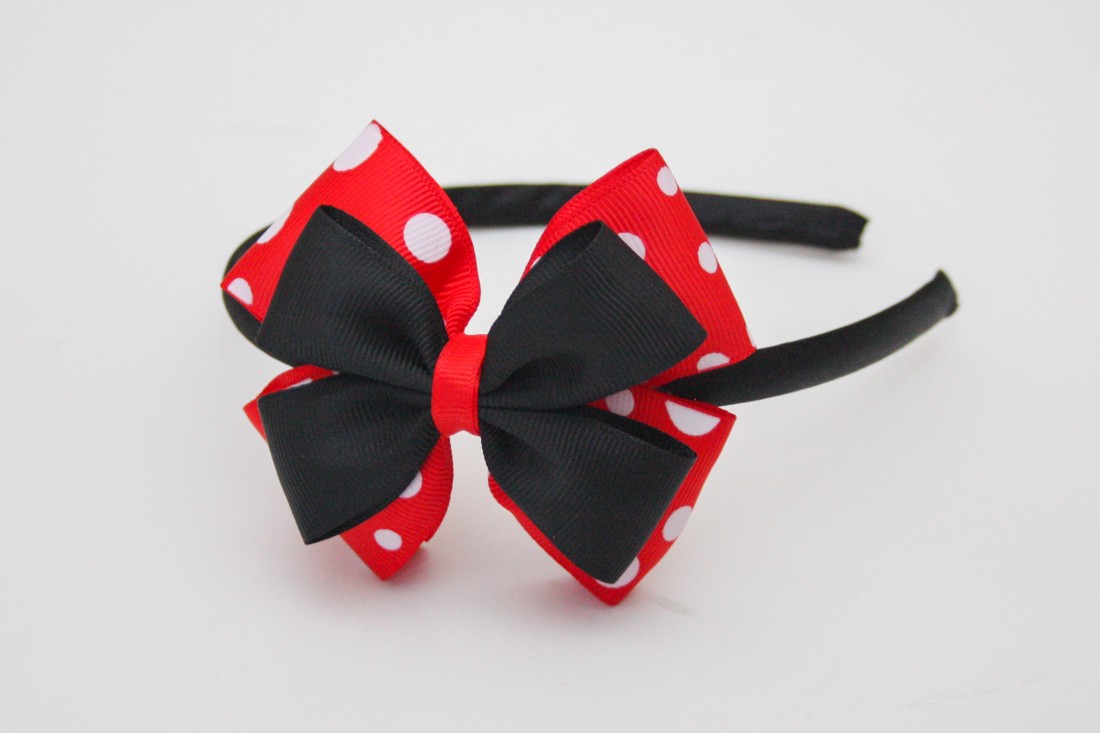 Bentiță Masnis, cravată de păr - Minnie Mouse, buline roșii - - Artynos.ro Bentiță Masnis, cravată de păr - Minnie Mouse, buline roșii - - Artynos.ro