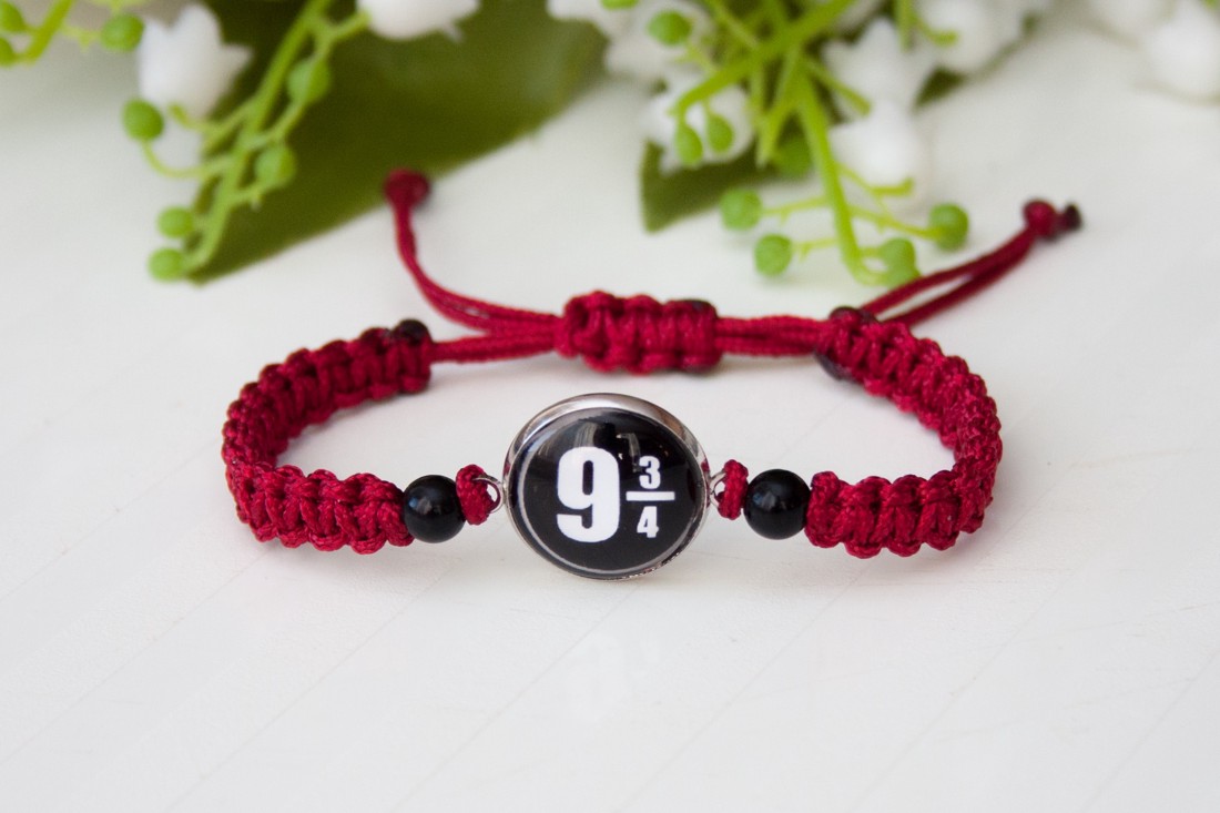 Brățară macramé împletită - Harry Potter burgundy -  - Artynos.ro