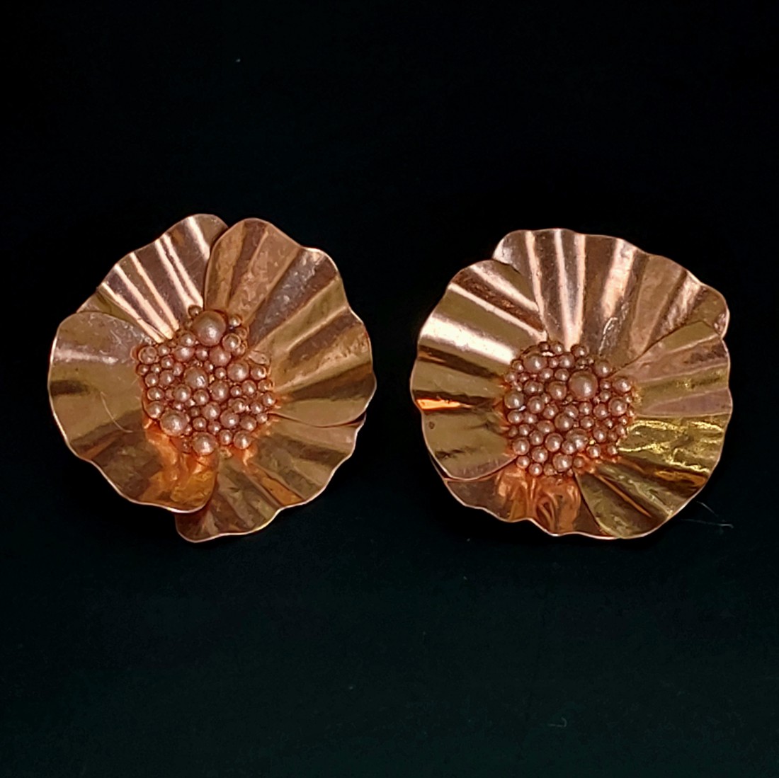 Cercei și colier Poppy din cupru -  - Artynos.ro