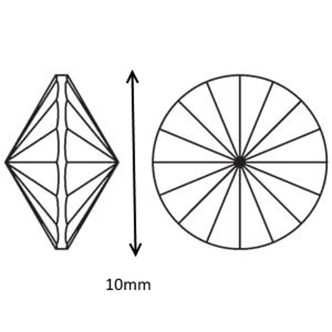  Swarovski rivoli lipite 1pcs/cs10mm -  - Artynos.ro