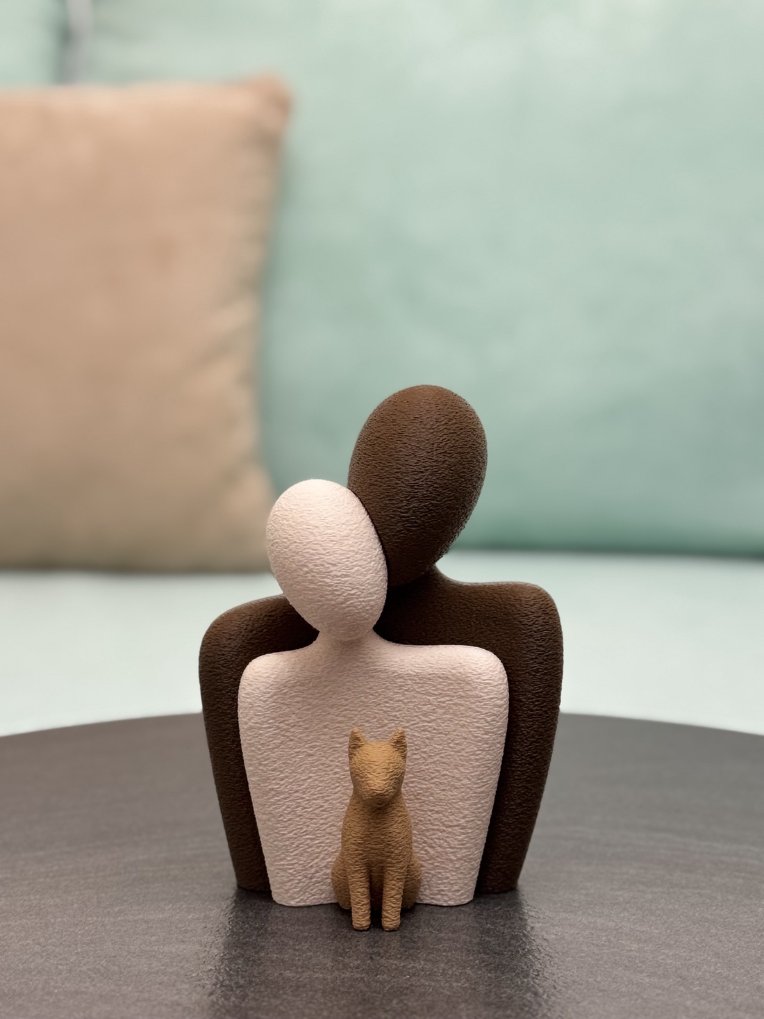 Set Statui cuplu si catel (barbat, femeie si animalut caine) design Minimalist - casă & stil de viață - decorațiuni de casă - decorațiuni de masă și rafturi - decorațiuni de masă - Artynos.ro