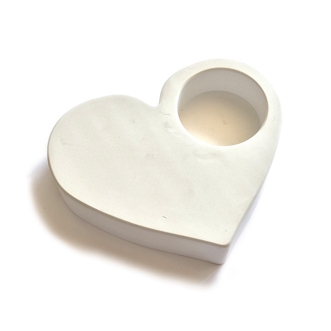 Figurina din ipsos de modelaj suport lumanare inima 094656 - accessorii și unelte - obiecte de decorare - ceramie - Artynos.ro