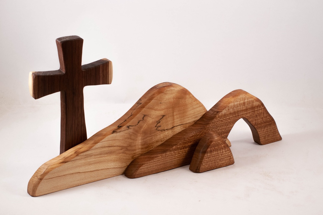 Mormânt sfânt cu cruce, cruce din lemn, ornament de masă - casă & stil de viață - accesorii religioase - cruce - Artynos.ro