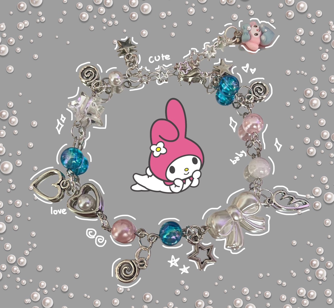 Bratara handmade My Melody Angel - bijuterii - brățări - brățări din mărgele - Artynos.ro