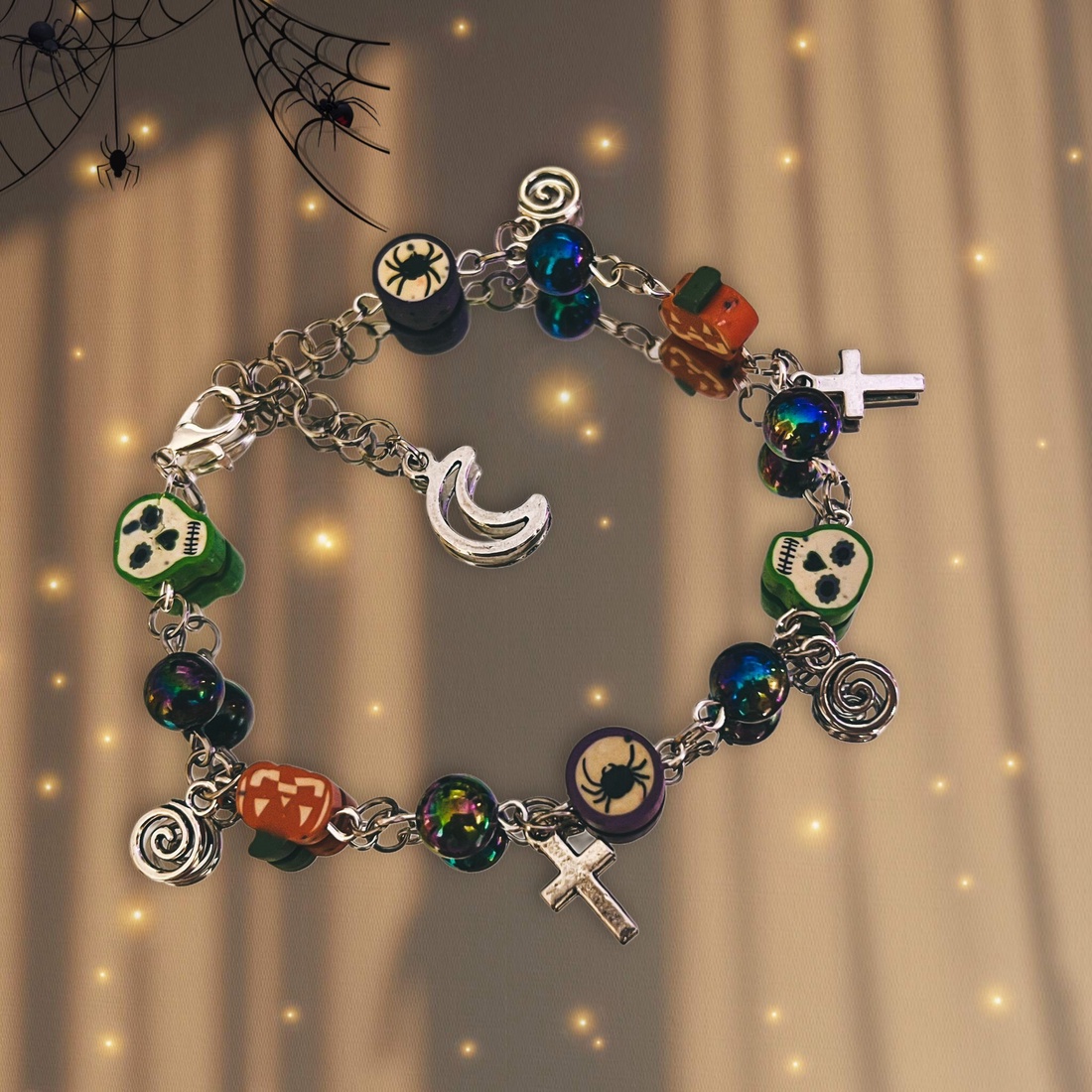 Bratara handmade Halloween Nights - bijuterii - brățări - brățări din mărgele - Artynos.ro