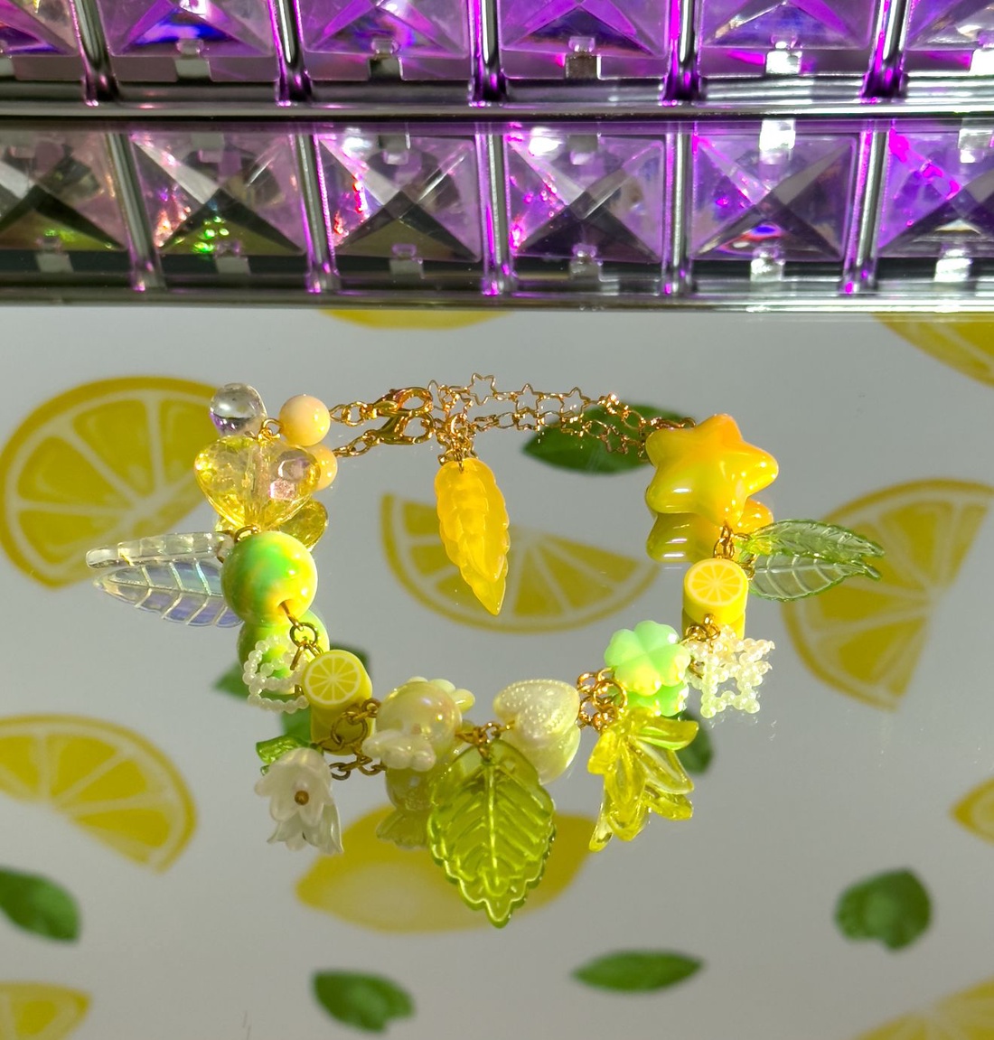 Brățară Handmade Lemon Blossom - bijuterii - brățări - brățări din mărgele - Artynos.ro