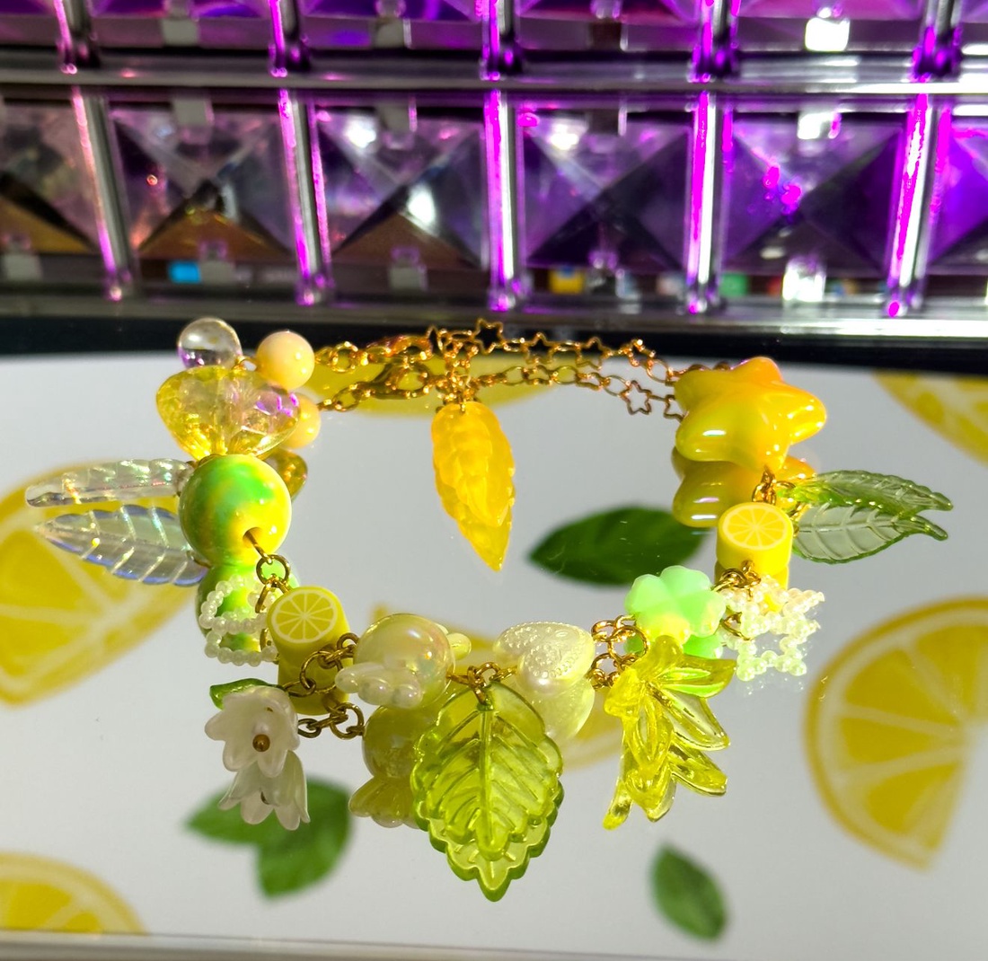 Brățară Handmade Lemon Blossom - bijuterii - brățări - brățări din mărgele - Artynos.ro