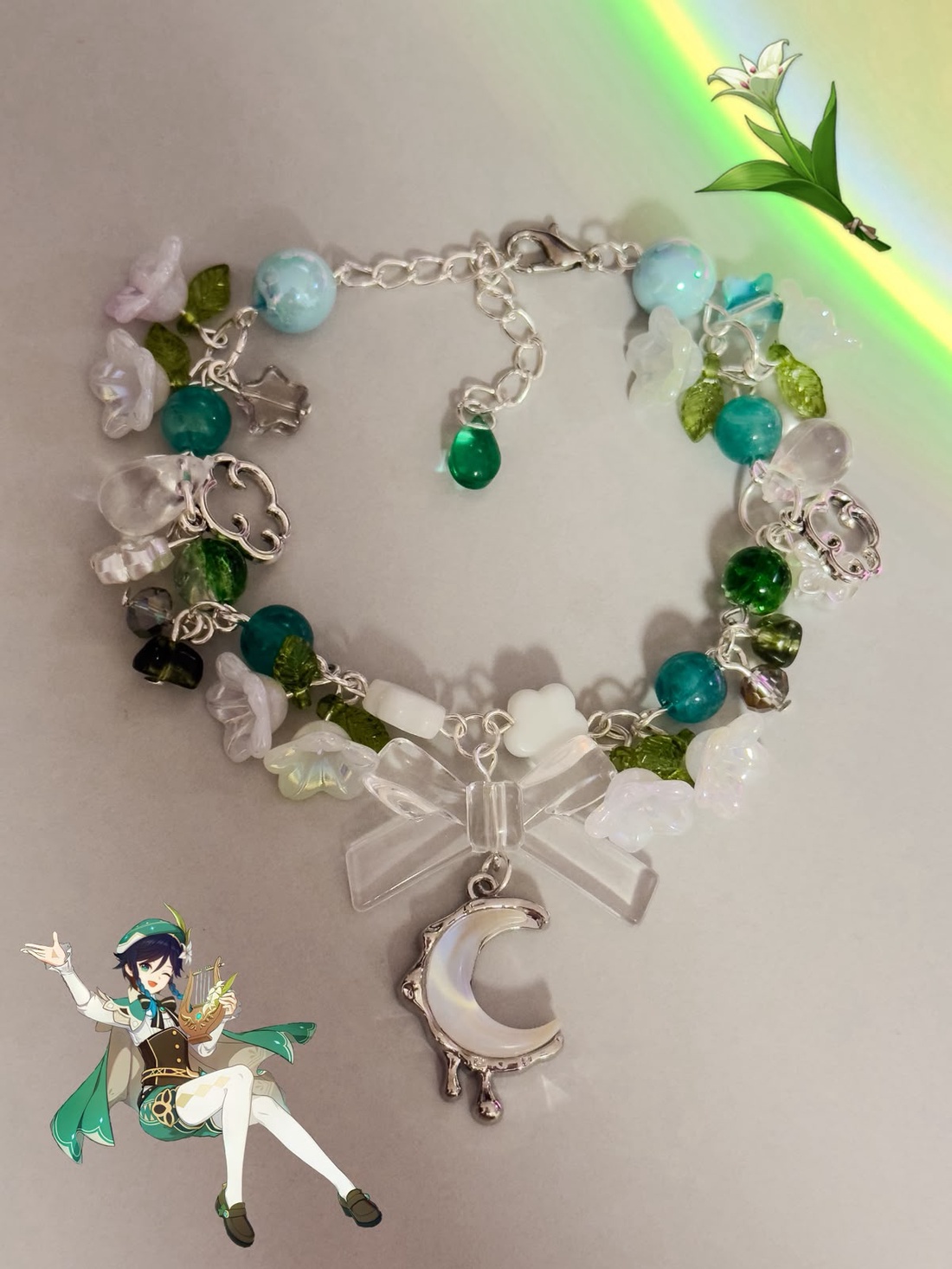 Brățară Handmade Inspirată de Venti � Genshin Impact - bijuterii - brățări - brățări din mărgele - Artynos.ro