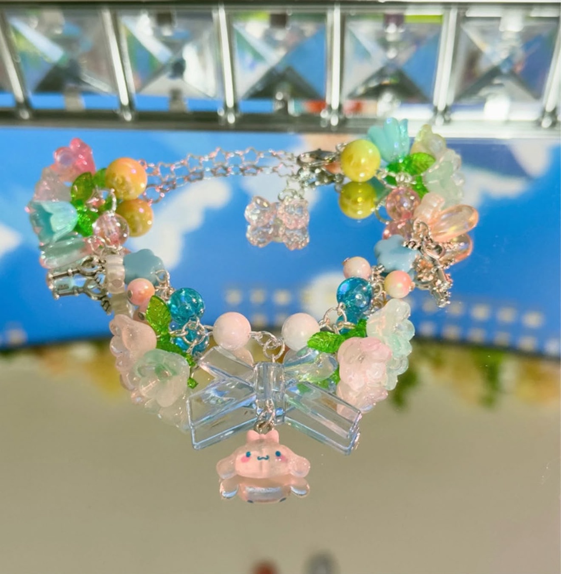 Brățară Handmade Inspirată de Cinnamoroll Cottagecore - bijuterii - brățări - brățări din mărgele - Artynos.ro