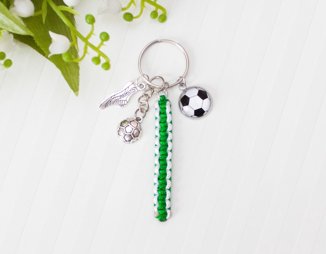 Breloc, decorare geantă - Fotbal verde/alb Fradi -  - Artynos.ro