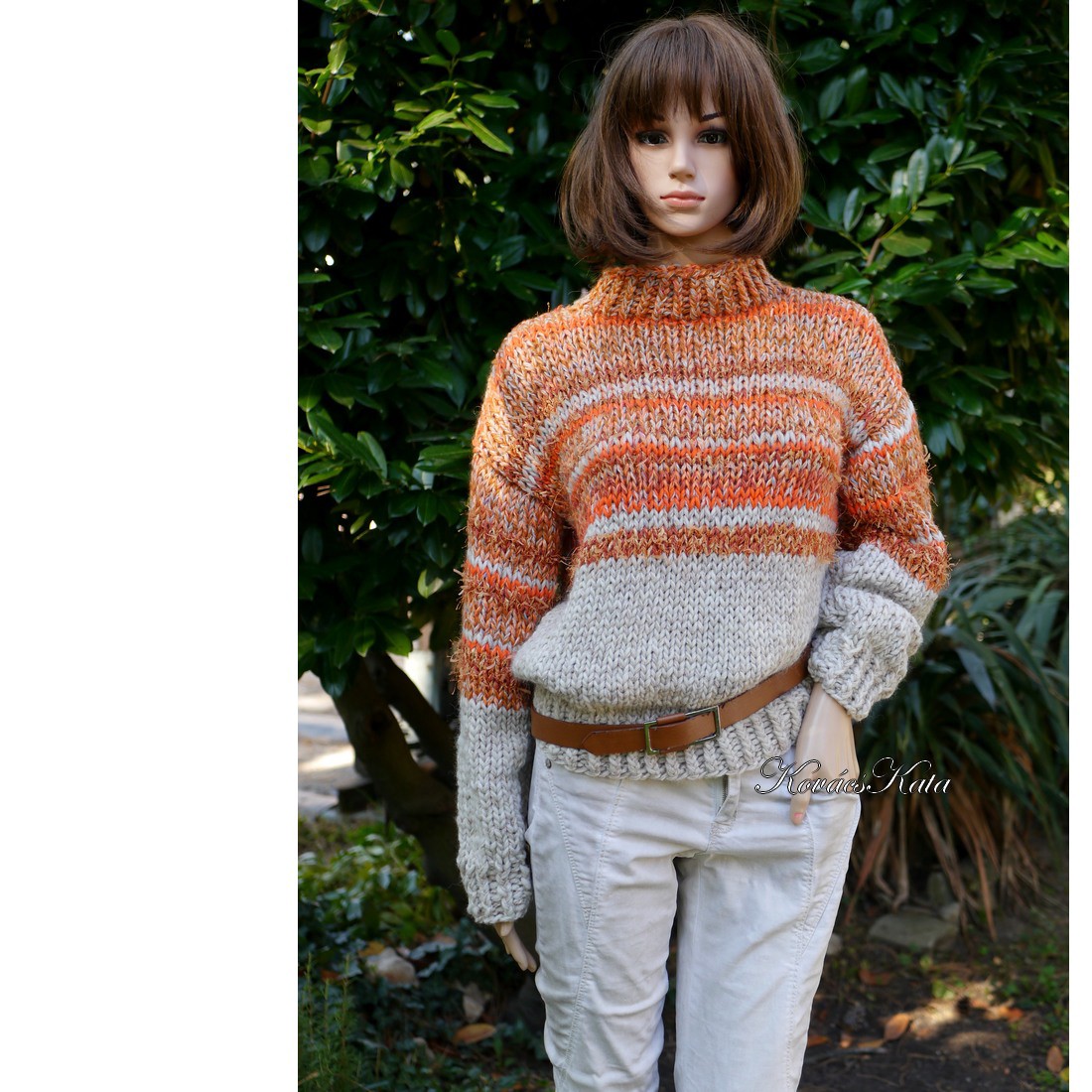 HILDA ALPAKA - pulover foarte gros tricotat manual la modă - îmbrăcăminte și modă - haine damă - hanorace, cardigane - Artynos.ro