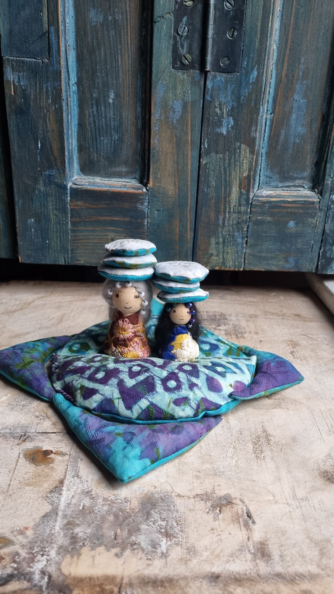 Pescari cu fulgi de zăpadă ( plapumă textilă pentru copii ) - jucării și echipamente pentru copii - jocuri de gândire - curcubeu montessori, jocuri waldorf - Artynos.ro