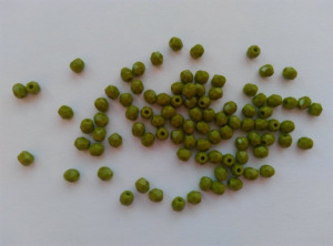 Mărgele cehe din sticlă fațetată - 3mm - 100 buc / pachet - verde - - Artynos.ro Mărgele cehe din sticlă fațetată - 3mm - 100 buc / pachet - verde - - Artynos.ro