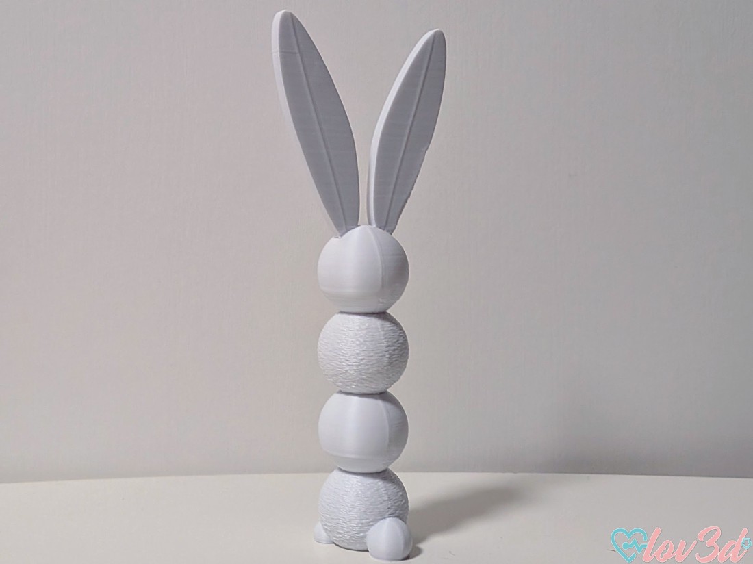 Statuetă minimalistă cu textură în formă de iepure � alb mat, decor de Paște / pentru casă, disponibilă în mai multe culori -  - Artynos.ro