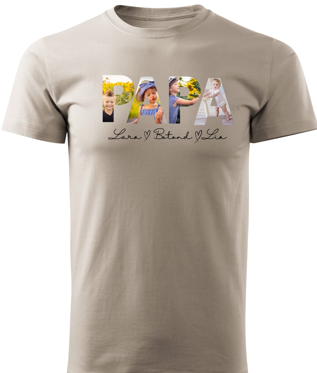 Scrisoare din fotografii - PAPA T-shirt - Cadou unic pentru tata, tata -  - Artynos.ro