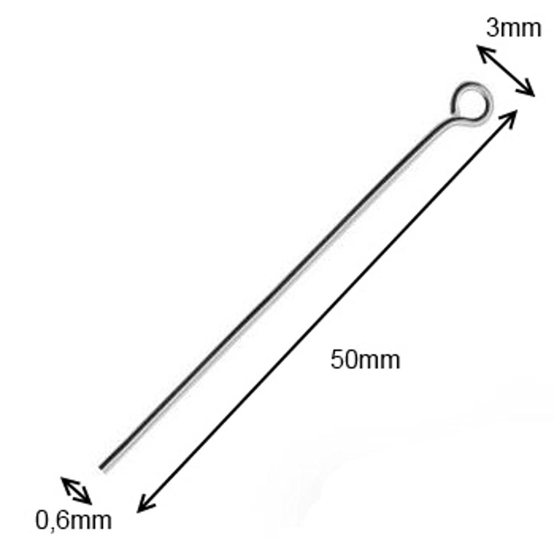 Accesorii pentru bijuterii din argint 925: băț de montare cu capăt cu buclă ESZP H 50x0,6 mm 2 buc/pachet - - Artynos.ro Accesorii pentru bijuterii din argint 925: băț de montare cu capăt cu buclă ESZP H 50x0,6 mm 2 buc/pachet - - Artynos.ro