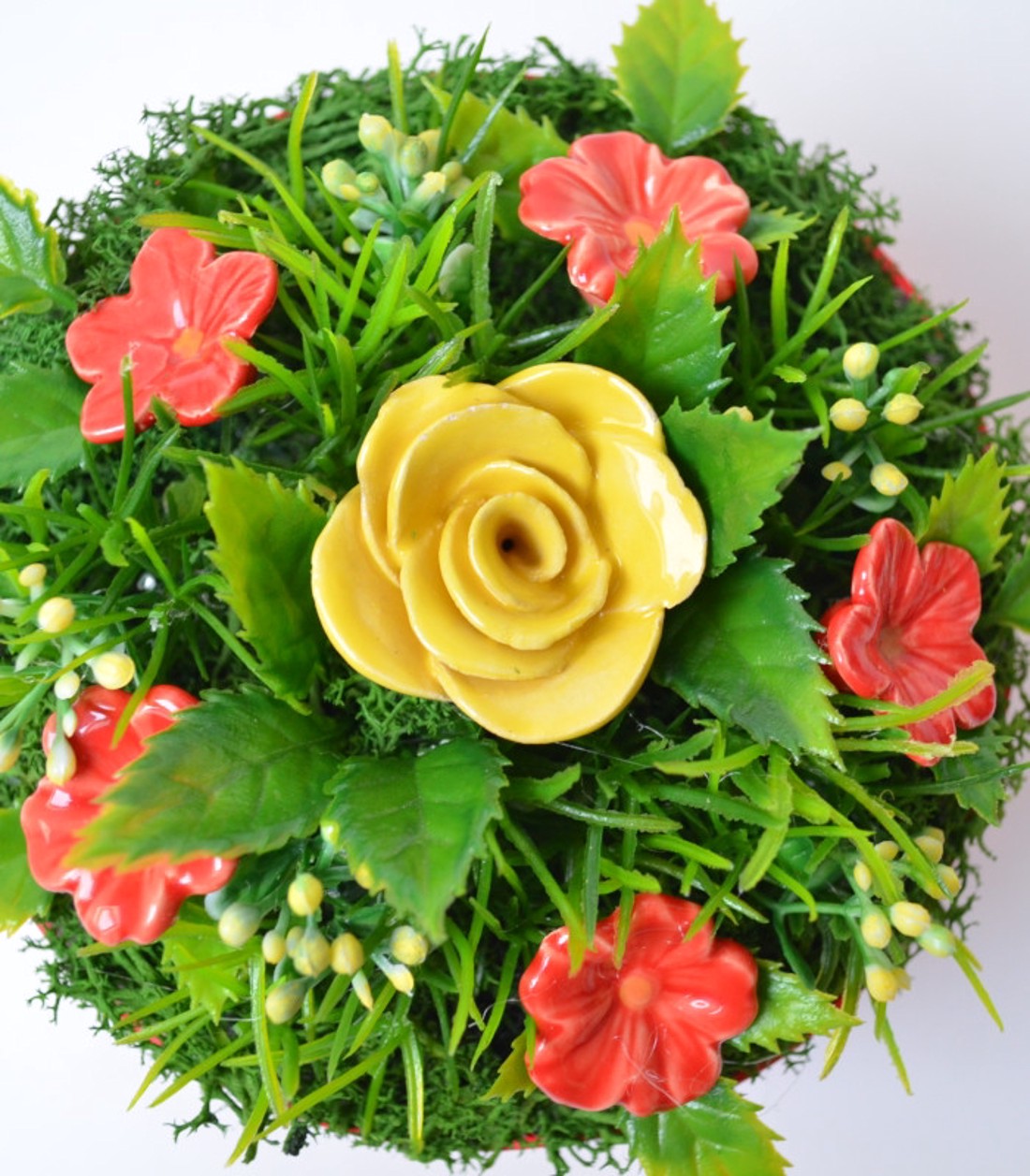 Cutii cu trandafiri, buchet de flori din ceramică, trandafir - casă & stil de viață - decorațiuni de casă - accesorii florale - buchete de flori - Artynos.ro