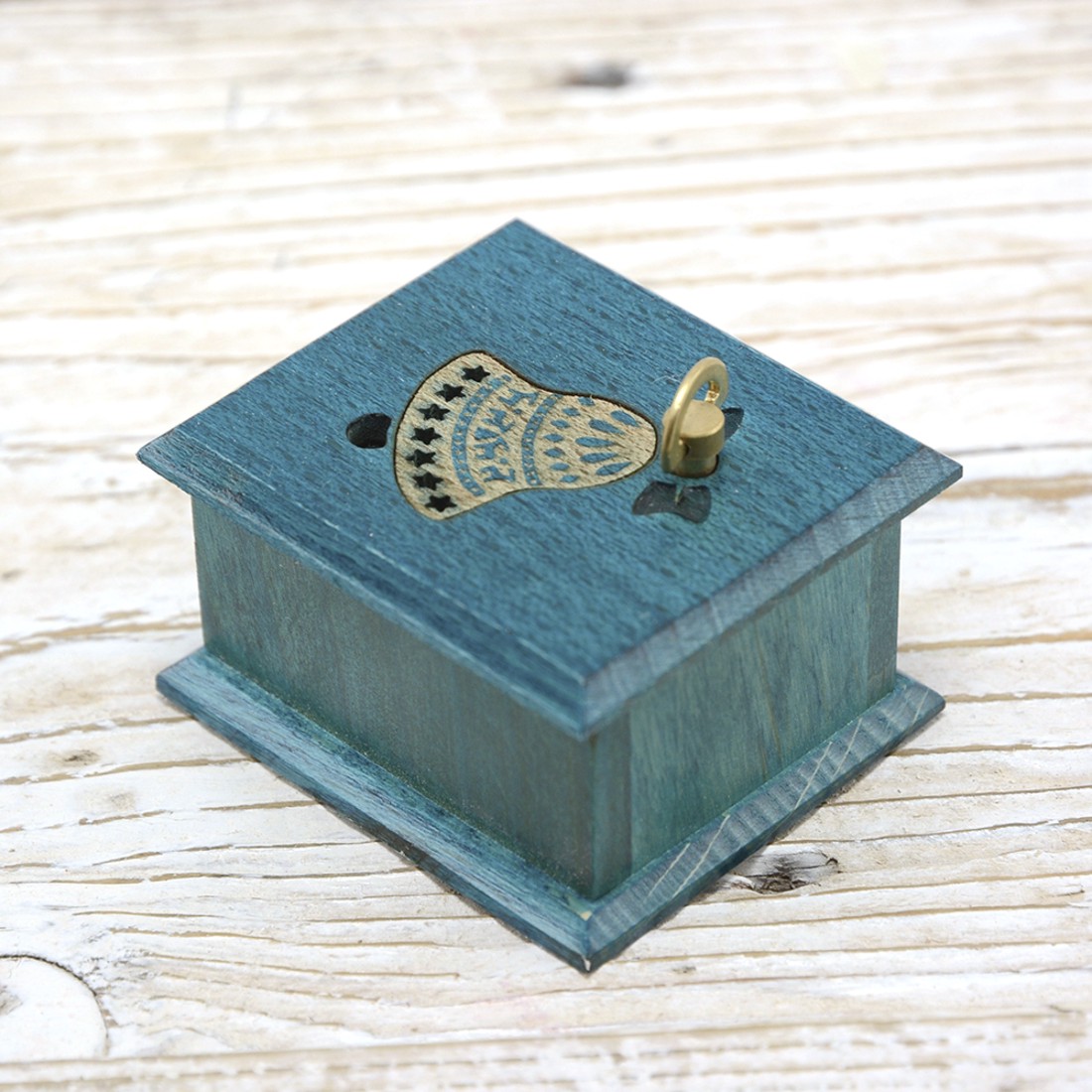 Jingle Bells cutie muzicală turcoaz - crăciun - cadouri de moș crăciun - cadouri de moș crăciun - Artynos.ro