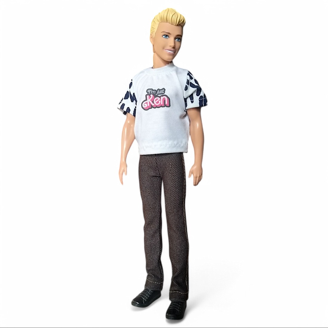 Pantaloni-rochie cu croi drept, în stil jeans, pentru păpuși de băieți de tip Barbie (f004fr) -  - Artynos.ro