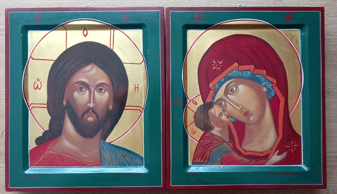 Icoane pentru  cununia  religioasa.  - casă & stil de viață - decorațiuni de casă - picturi murale - artă de perete din lemn - Artynos.ro