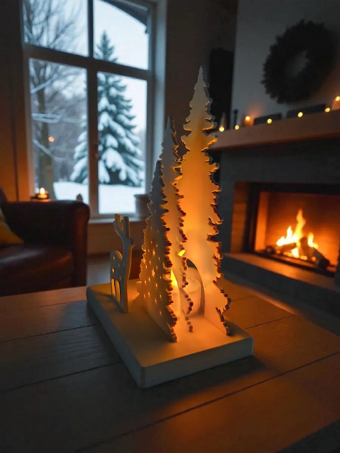 Decorațiune luminoasă intimă de Crăciun cu LED-uri și lampă de atmosferă -  - Artynos.ro