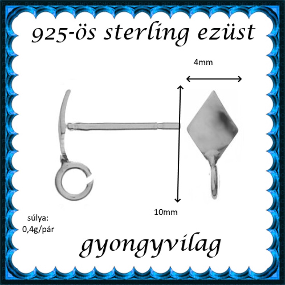 Închidere pentru bijuterii din argint 925: închidere pentru cercei cu dop EFK B 52 - - Artynos.ro Închidere pentru bijuterii din argint 925: închidere pentru cercei cu dop EFK B 52 - - Artynos.ro
