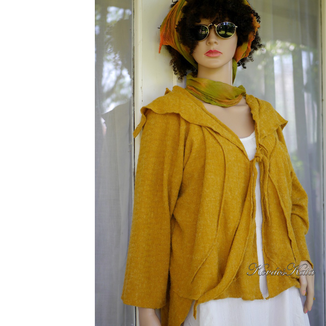 BOHÉM ANGORA - haină extravagantă poncho tricotată - îmbrăcăminte și modă - haine damă - hanorace, cardigane - Artynos.ro