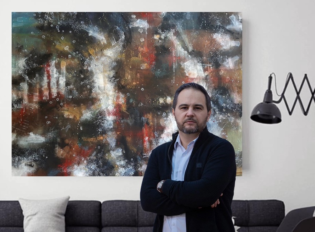 Pictură abstractă realizată de artist - arte vizuale și accesorii  - picturi - pictură acrilică - Artynos.ro