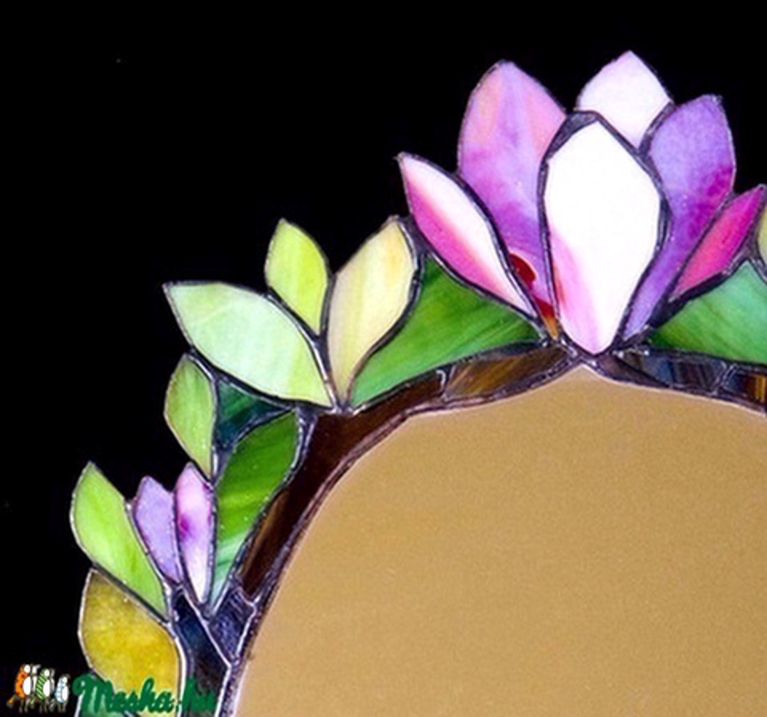 Pink Magnolia oglindă tiffany - - Artynos.ro Pink Magnolia oglindă tiffany - - Artynos.ro