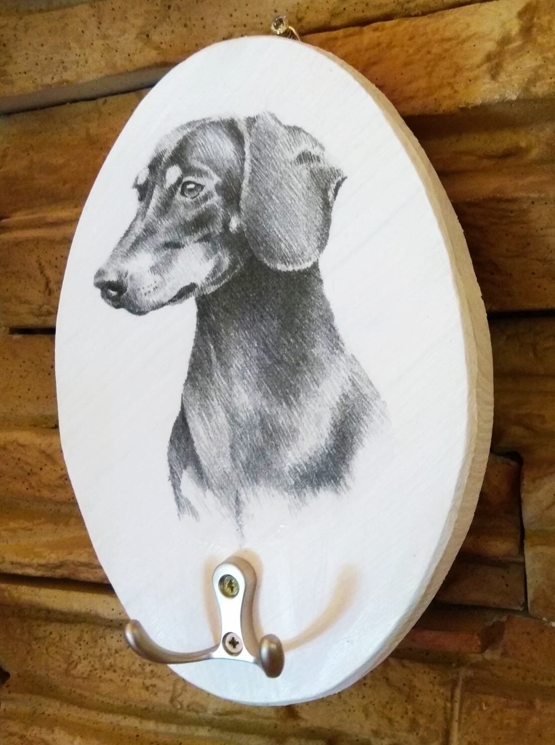 Suport de perete pentru lesă cu câine dachshund - - Artynos.ro Suport de perete pentru lesă cu câine dachshund - - Artynos.ro