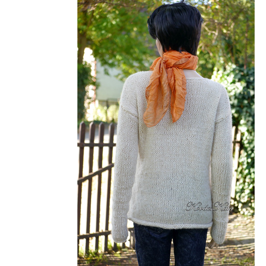 AMANDA ALPAKA-PULCSI - pulover minimalist exclusiv tricotat manual / grâu - îmbrăcăminte și modă - haine damă - hanorace, cardigane - Artynos.ro