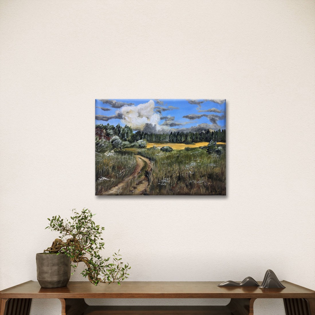 Apus de soare înainte pictură acrilică - - Artynos.ro Apus de soare înainte pictură acrilică - - Artynos.ro