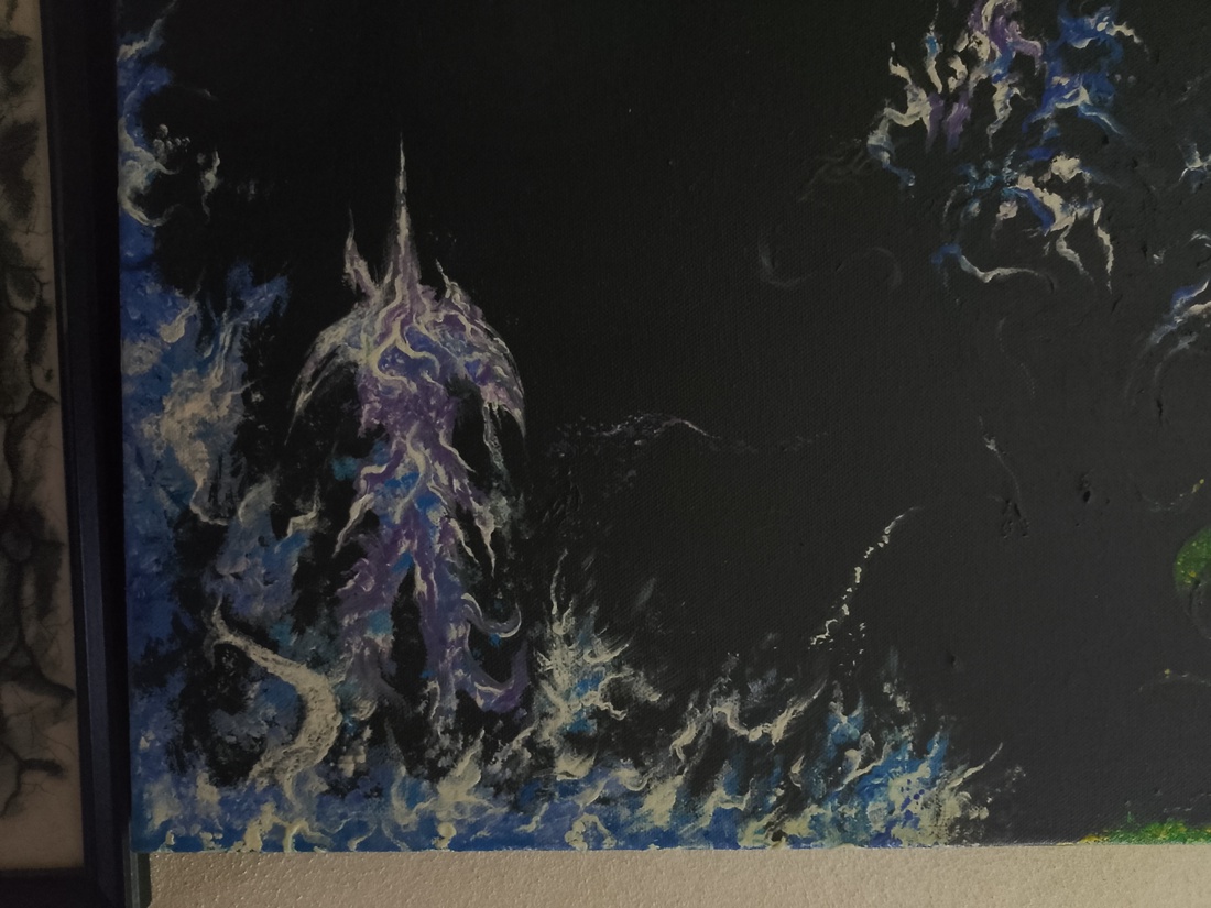Oceanul primordial - acrilic si tempera pe pânza - arte vizuale și accesorii - picturi - picturi în tehnică mixtă - Artynos.ro Oceanul primordial - acrilic si tempera pe pânza - arte vizuale și accesorii - picturi - picturi în tehnică mixtă - Artynos.ro