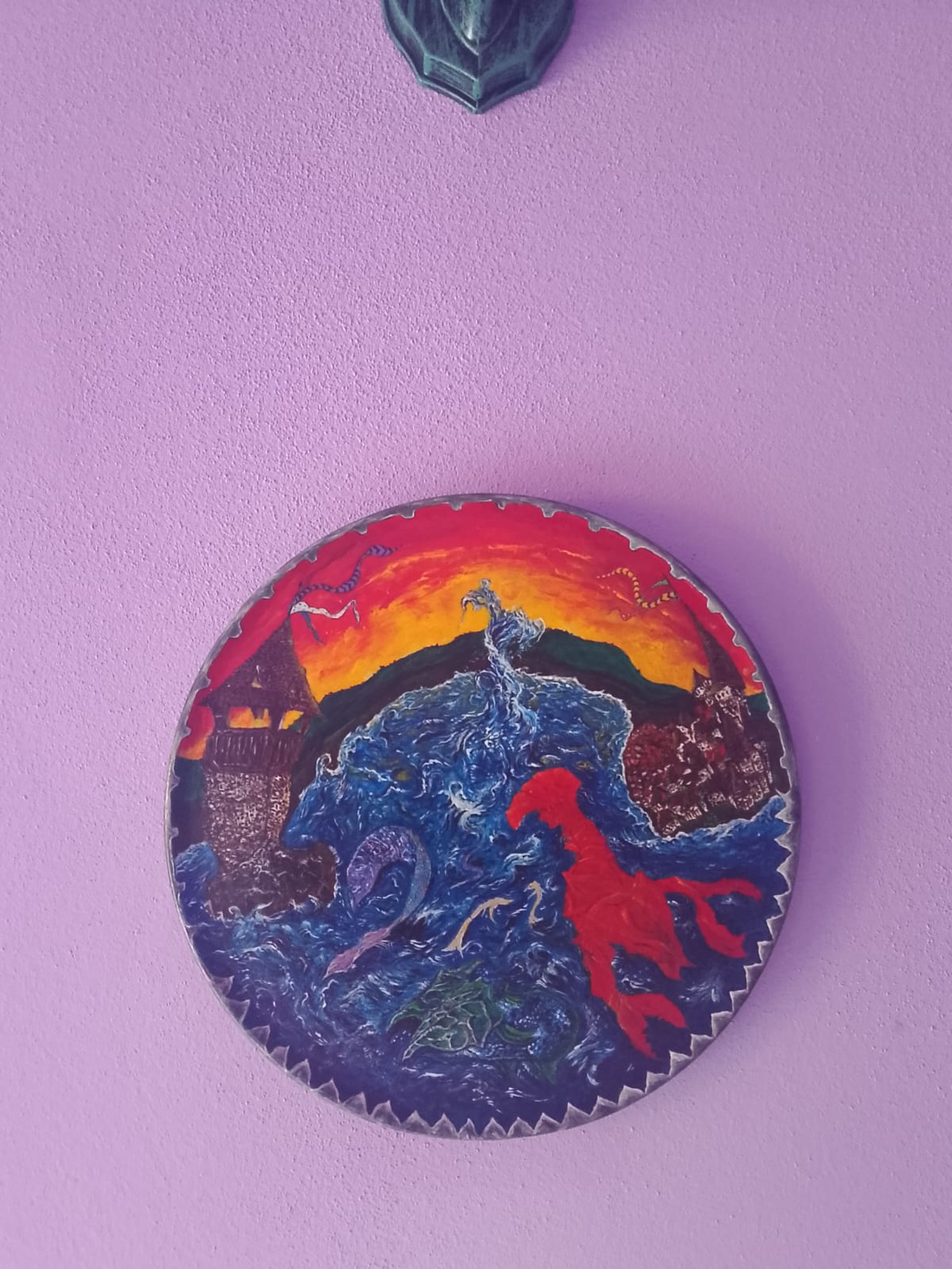 Morcastel - pictura acrilica pe lemn - casă & stil de viață - decorațiuni de casă - decorațiuni de pereți - decorațiuni suspendate - Artynos.ro