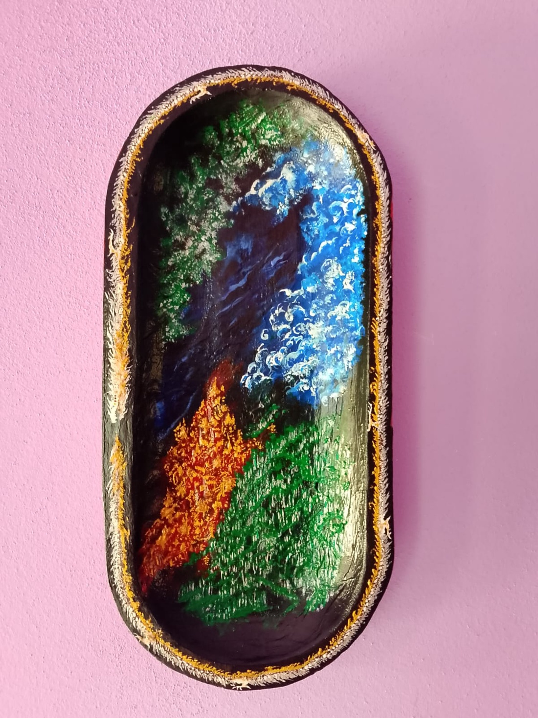 Dragoni asiatici - serie de picturi acrilice pe lemn - casă & stil de viață - decorațiuni de casă - decorațiuni de pereți - decorațiuni suspendate - Artynos.ro