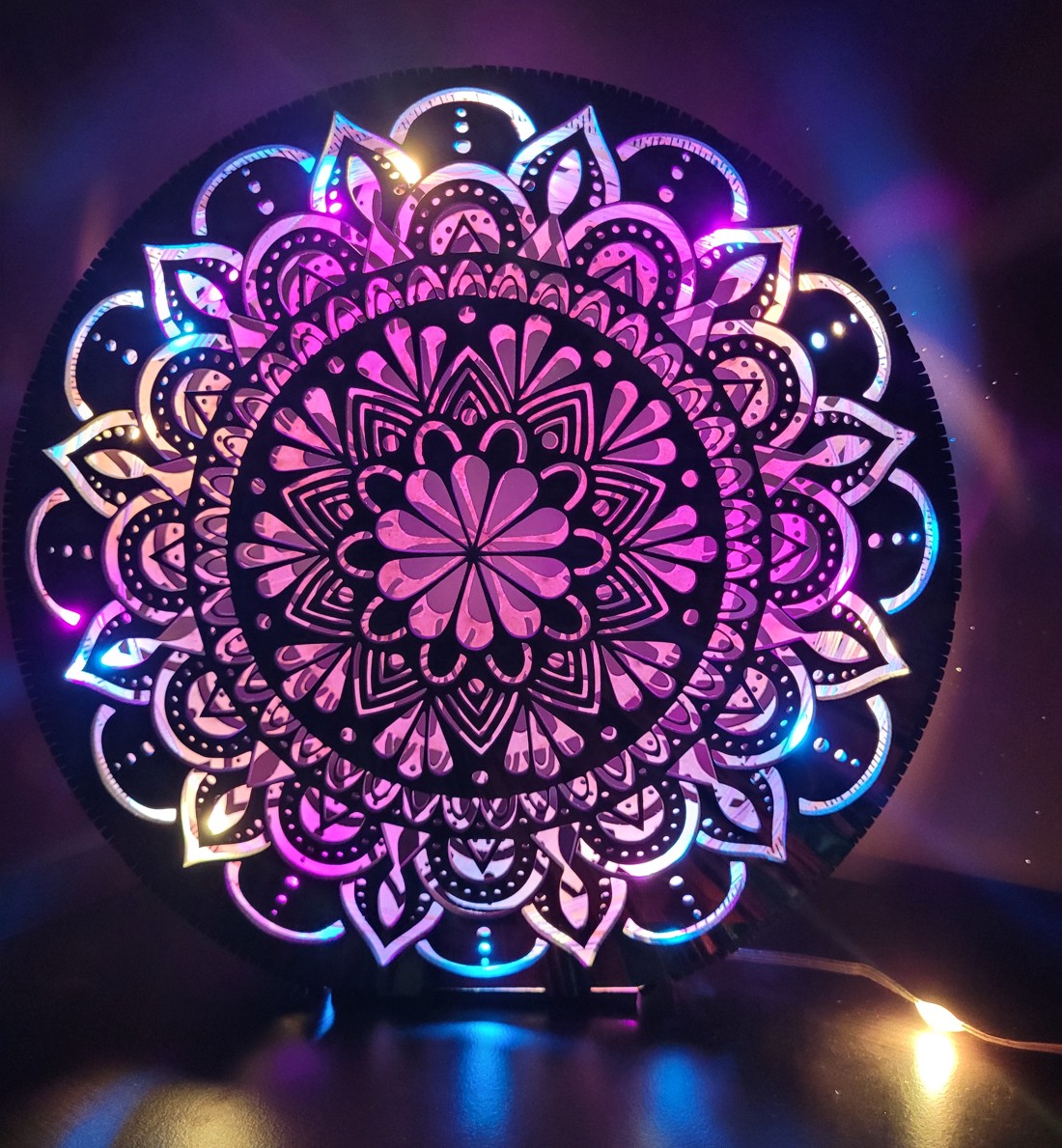 Mandala model curcubeu condus lampă - casă & stil de viață - lămpi și corpuri de iluminat - lampă de ambianță - Artynos.ro