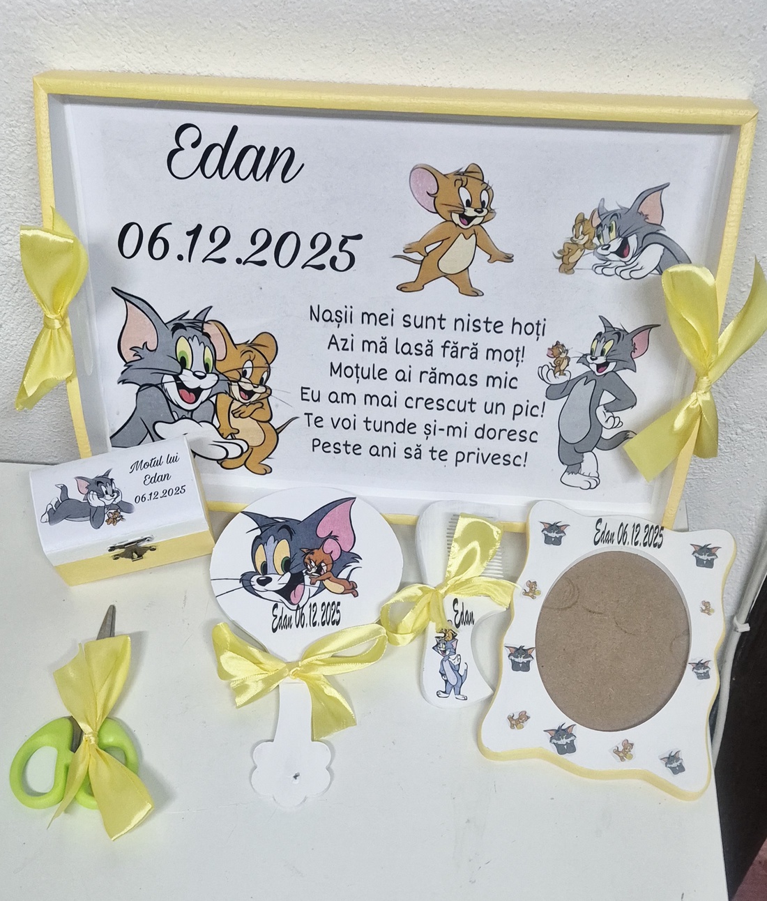 Set mot/turta Tom si Jerry  6 accesorii - jucării și echipamente pentru copii - saci și seturi pentru copii - seturi pentru copii - Artynos.ro