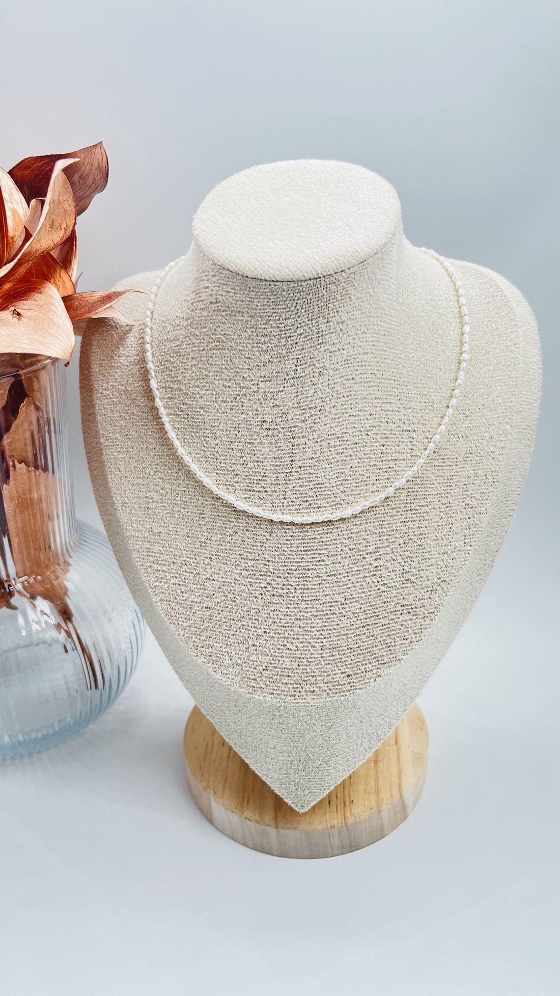 Colier handmade din perle mici de cultura - bijuterii - coliere - guler din perle - Artynos.ro