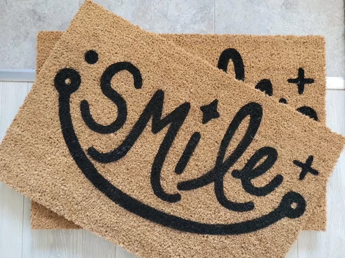 Covor intrare Smile - 40 x 60 cm - casă & stil de viață - textile de casă - covoraș de intrare - Artynos.ro
