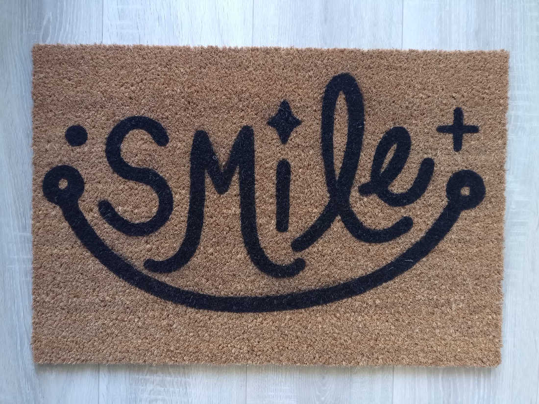 Covor intrare Smile - 40 x 60 cm - casă & stil de viață - textile de casă - covoraș de intrare - Artynos.ro