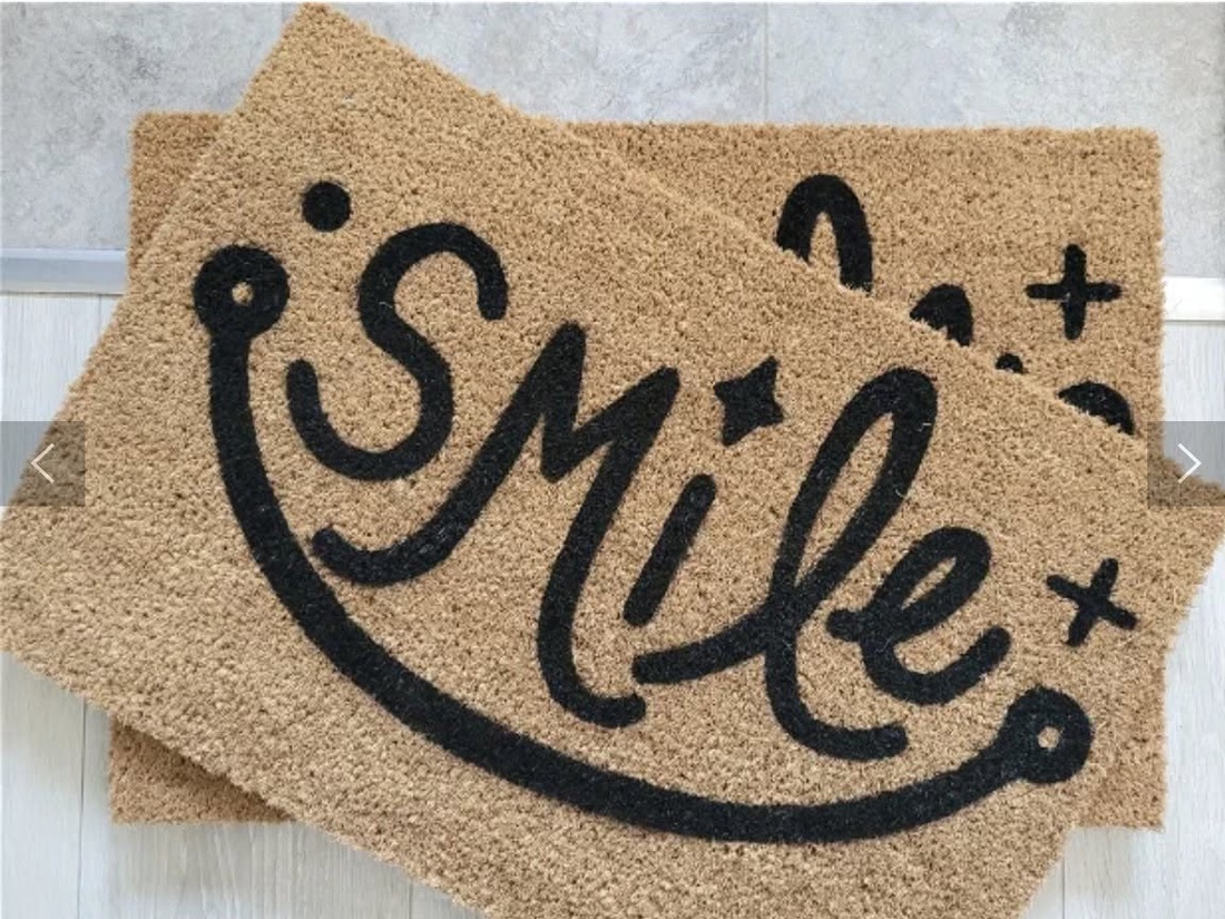 Covor intrare Smile - 40 x 60 cm - casă & stil de viață - textile de casă - covoraș de intrare - Artynos.ro