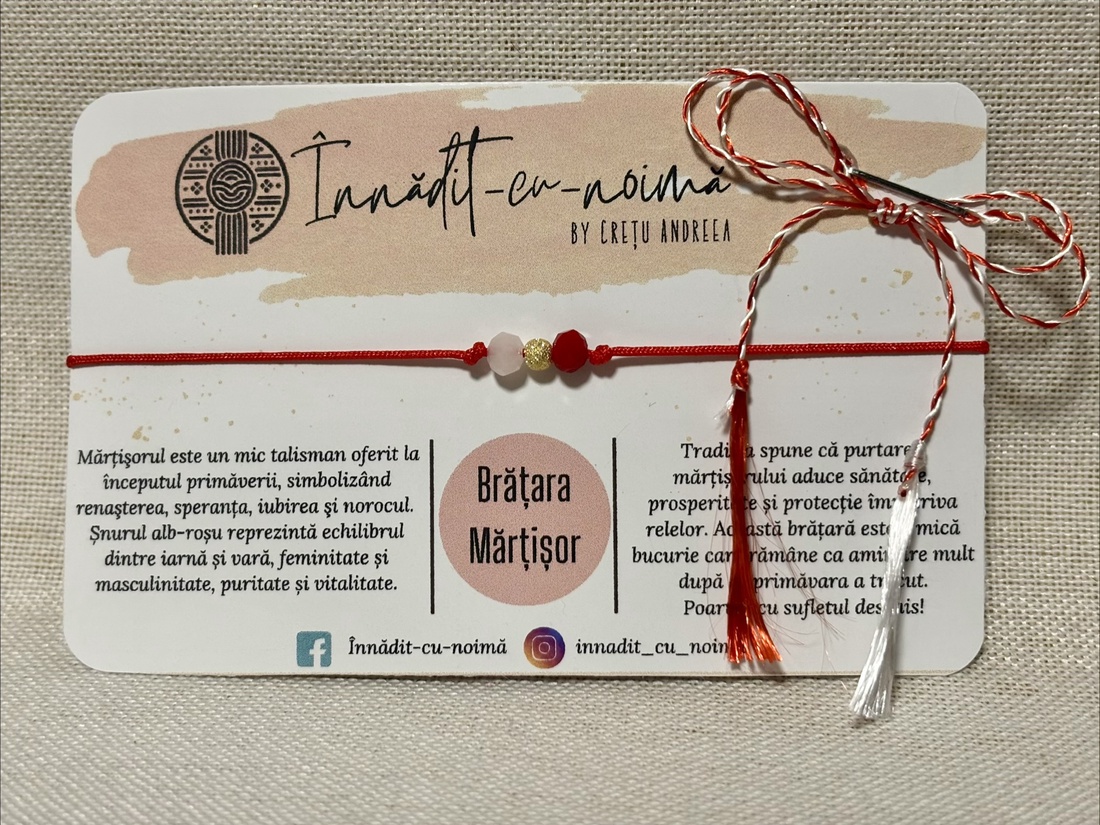 Brățara mărți�or cu biluță de argint - bijuterii - mărțișor - Artynos.ro