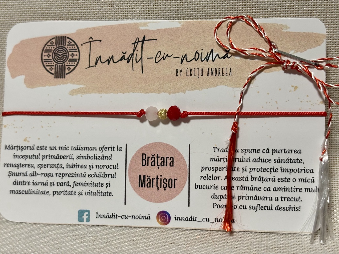 Brățara mărți�or cu biluță de argint - bijuterii - mărțișor - Artynos.ro